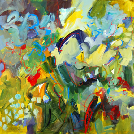 Acrylic on canvas, 36h x 36w, $2400.