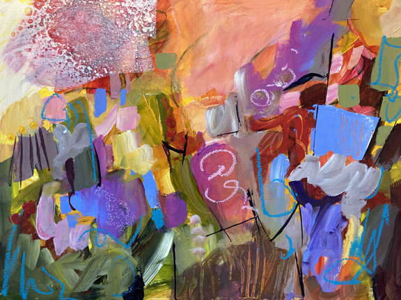 Painted Desert II. Acrylic on cradled panel, 20