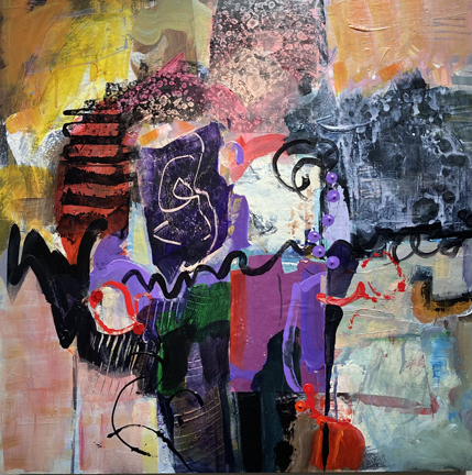 Mozaic. Acrylic and collage on board, 20