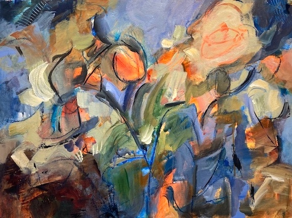 Winter Garden. Acrylic on Arches 300 lb paper, 22