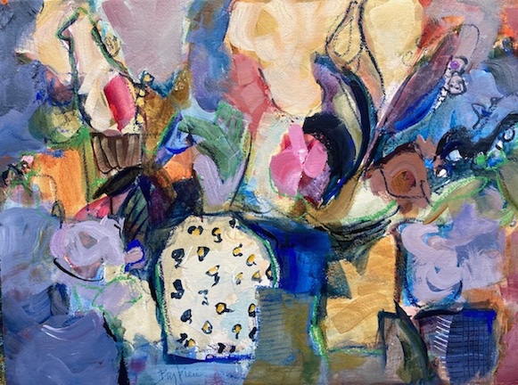 Blues Room. Acrylic under glass, 32