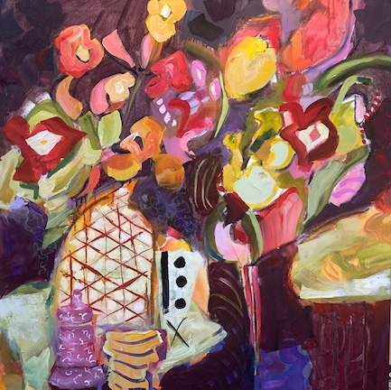 Warm As Roses, Acrylic on canvas, 36